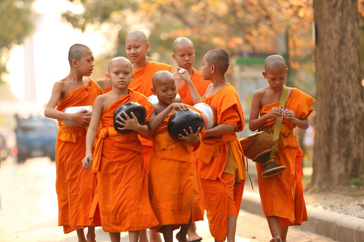 Monniken in Chiang Mai, Thailand